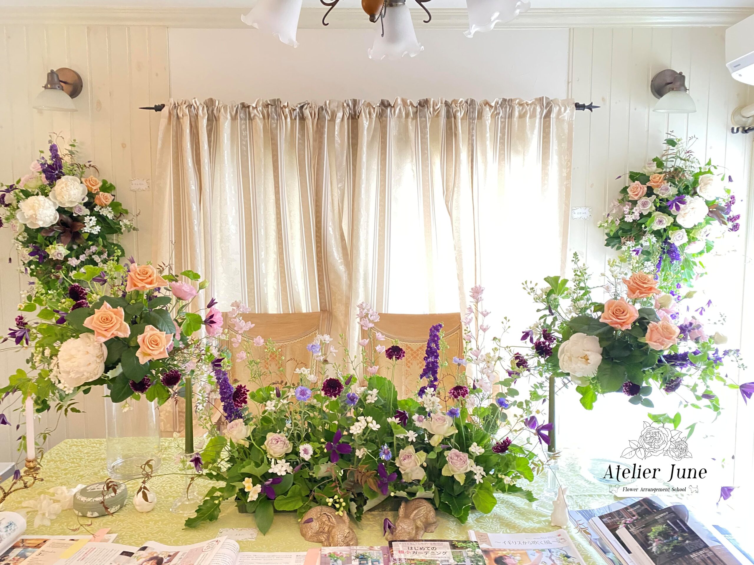 第6回アトリエジューンフラワーアレンジメント作品展のご報告～バラと