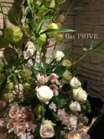 活け込み、店舗花装花、フウセントウワタ、バラ、