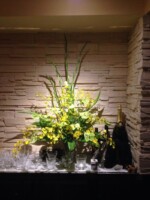 グラジオラス、アンスリューム、オンシジューム、活け込み、店舗花装花、装花、